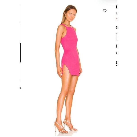 H:ours‎ Revolve sz S pink chain back Cassia mini party dress NWT - Picture 2 of 16